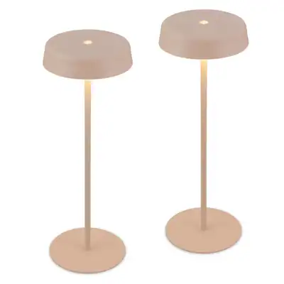 2er Set LED Tischlampe Akku LED Tischleuchte Kabellos Dimmbar Touch IP44 Outdoor – neu – Möbel – überwiegend weiß