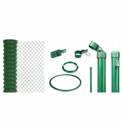 Maschendrahtzaun Komplettset Zaun Set Gartenzaunset bis 2m hoch bis100m lang – neu – Garten & Pflanzen – überwiegend weiß…
