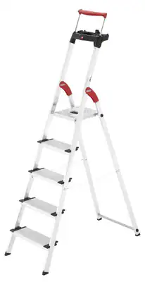 Hailo L85 Aluleiter Haushaltsleiter Klappleiter 5 StufenTrittleiter Stehleiter – neu – Sonstiges – überwiegend weiß – Foto…
