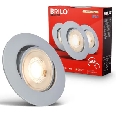 LED Einbaustrahler 68mm 3er Set Flach Dimmbar Einbauleuchten Einbauspot 230V – neu – Möbel – überwiegend weiß – Foto 1 von 5