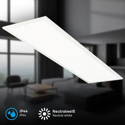 LED Panel Deckenleuchte 100cm Flach Bad Deckenlampe 4000K IP44 Wasserfest Weiß – neu – Möbel – Foto 1 von 5