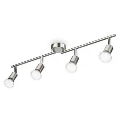 LED Deckenspot Wohnzimmer GU10 Metall Lampe Deckenleuchte schwenkbar 4-flammig – neu – Möbel – überwiegend weiß – Foto 1…