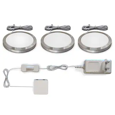 3 LED Unterbauleuchte Schrank Licht Küchenlampe Flach Aufputz Strahler Spots – neu – Sonstiges – überwiegend weiß – Foto 1…