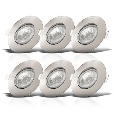 6x LED Einbauleuchte dimmbar Deckenlampe Einbauspots schwenkbar 5W Spot Strahler