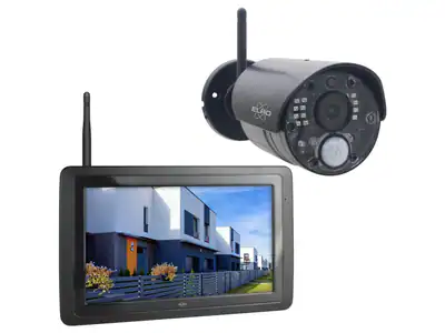 IP Überwachungskamera Set mit Aufzeichnung, 7 Zoll Monitor, Bewegungsmelder – neu – Sonstiges – überwiegend weiß – Foto 1…