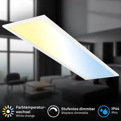 LED Panel Deckenleuchte Badlampe 100cm Dimmbar Fernbedienung CCT IP44 Weiß