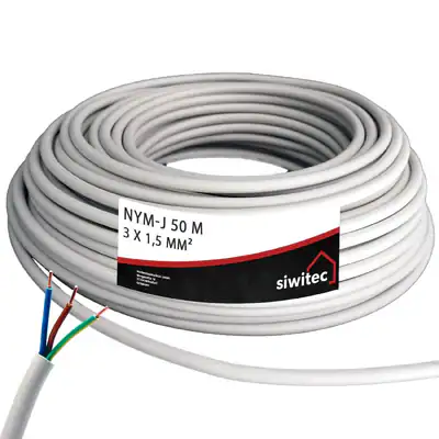 NYM Kabel 3x1,5 3x2,5 5x1,5 5x2,5 Elektroleitung Stromkabel Feuchtraumkabel