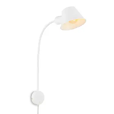 Bettleuchte Bettlampe schwenkbar Leselampe 1xE27 10W weiß Schlafzimmer Briloner