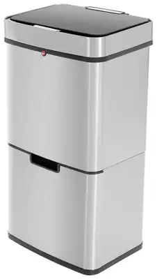 Hailo Mülleimer Öko Vario XL, Mülltrennsystem, Edelstahl, 25+25+4 L