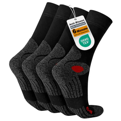 Trekkingsocken Wandersocken Funktionssocken Frotteesohle - Unisex 4er Pack – neu – Herrenmode – Foto 1 von 5