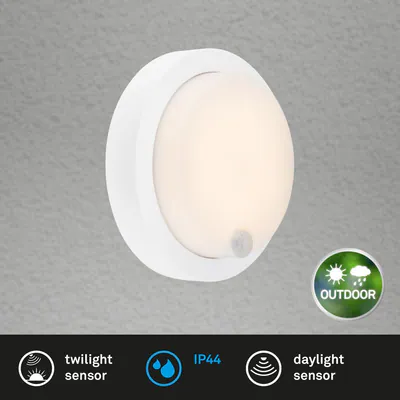 LED Außenlampe Akku 700lm 3000K IP44 Bewegungsmelder USB Wandleuchte 17cm Weiß
