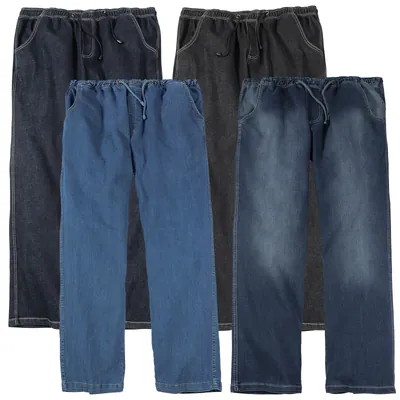 Abraxas Übergröße Schlupf-Stretchjeans 2XL 3XL 4XL 5XL 6XL 7XL 8XL 10XL 12XL – neu – Herrenmode – überwiegend weiß – Foto 1…