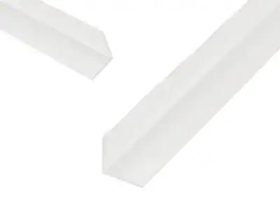 PVC Winkelprofil, L Profil Kunststoff weiss, Eckschienen Kantenschutzprofil