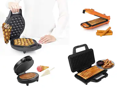Bubble Waffeleisen Eierwaffeln Hörncheneisen Waffeln Churros Pommes Maker – neu – Sonstiges – überwiegend weiß – Foto 1 von 4