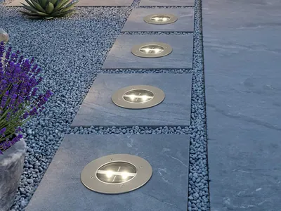 4x Ranex LED-Bodeneinbaustrahler Solarzelle integriert, Dämmerung, Orientierung – neu – Sonstiges – überwiegend grau – Foto…
