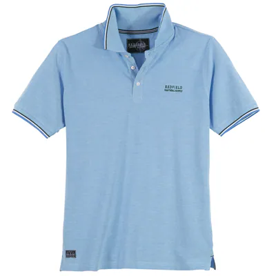 Redfield XXL Poloshirt himmelblau melange modisch – neu – Herrenmode