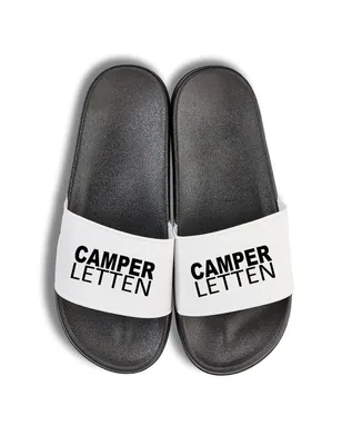 Camper Letten Unisex Badelatschen – Print Logo Fun für Camper Herren und Damen