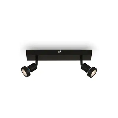 LED Deckenleuchte Deckenlampe Spots schwenkbar 5W 2xGU10 schwarz Briloner