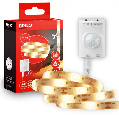 Akku LED Stripe 1m Bewegungsmelder Timer USB-C LED Band LED Streifen Warmweiß