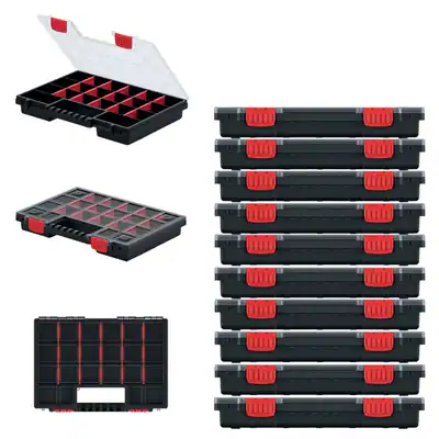 Kistenberg 10er Set Sortierbox Sortimentskasten Kleinteilemagazin Trenner B-Ware