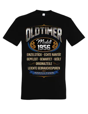 Youth Designz Herren T-Shirt 70. Geburtstag 1956 Oldtimer Fun Print Geschenk