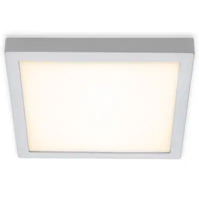 LED Deckenleuchte Aufbauleuchte Warmweißes Licht Flaches Design 30cm Chrom Matt