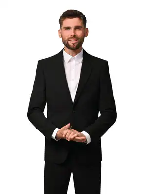 Hirschthal Herren Slim-Fit 2-Knopf Business Sakko oder mit Anzughose als 2-tlg.