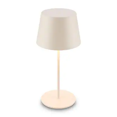 LED Tischlampe Akku Tischleuchte IP44 Touch Dimmbar Kabellos 20,5cm Weiß