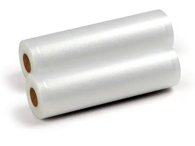 2er Rollen Einschweißfolie für Vakuumiergeräte Folienschweißgeräte, 20cm x 6m