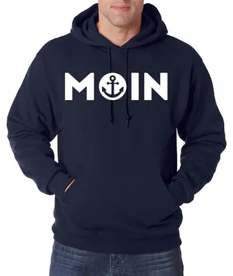 Youth Designz Herren Hoodie MOIN Anker Pullover Print Spruch Hafen Hamburg Fun