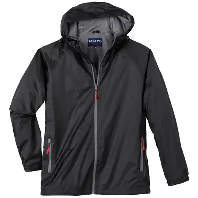 Adamo Fashion Übergrößen Regenjacke schwarz