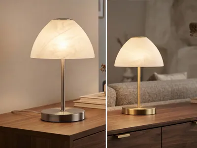 Kleine Vintage Nachttischlampen mit TOUCH Dimmer, coole dimmbare Nachtischlampen