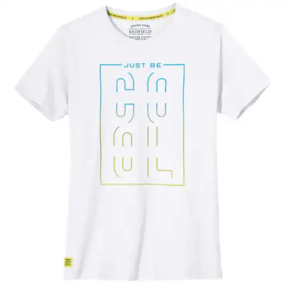 Redfield Übergrößen T-Shirt Frontprint COOL weiß
