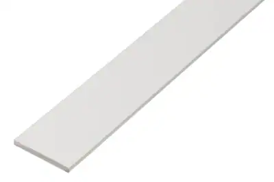 Alberts Flachstange Flachstab Flachmaterial Flachprofil Weiss Kunststoff 1m 2m