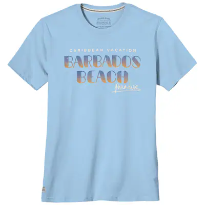 Redfield Übergrößen T-Shirt Print Barbados hellblau
