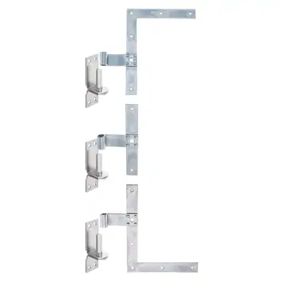 Set aus Mittelband Fensterladen Winkelband oben und unten 200mm mit Kloben Ø13mm