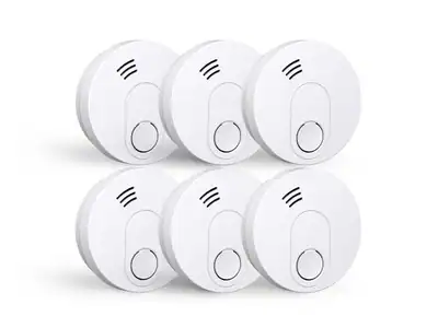 6er Set ELRO Rauchmelder 10 Jahres Batterie mit Magnethalterung - Brandmelder