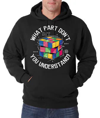 Youth Designz Herren Hoodie What Part don't you Understand Zauberwürfel Fun Nerd