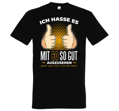 Youth Designz Herren T-Shirt 60 und Gutaussehend 1 Alter Logo Fun Lustig Spruch