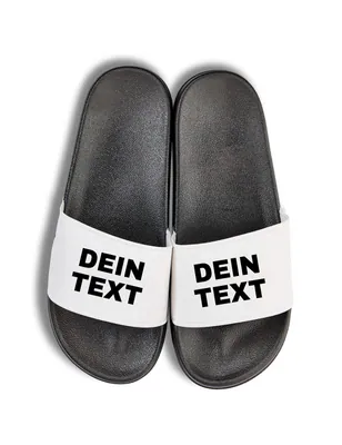 Unisex Badelatschen bedrucken Wunschtext personalisiertes Geschenk Herren Damen