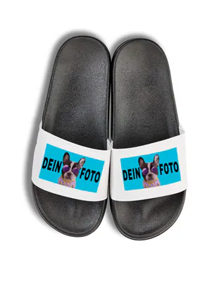 Unisex Badelatschen bedrucken mit FOTO Personalisiert Geschenk Herren Damen Fun