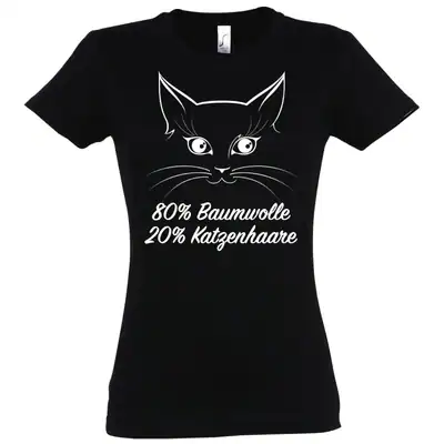 Youth Designz Katzenmama Damen T-Shirt Lustig Haustier Katze Haare Cat Freunde
