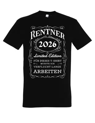 Herren T-shirt Rentner 2026 cooler Aufdruck Geschenk Statement Print
