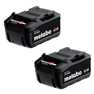Metabo Ersatzakku SET 18 Volt 2x 4,0 Ah Li-Ion Akkupack Schiebeakku CAS Mafell