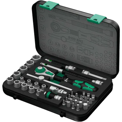 Wera 8100 SA 2 Zyklop Speed-Knarrensatz, 1/4"-Antrieb, metrisch, 42-teilig