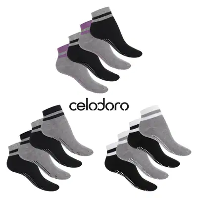 4 Paar Yoga-Socken Pilates-Socken, Antirutsch-Massage-Sohle