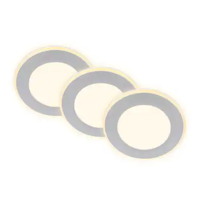 Briloner Gima 3er Set LED Einbaustrahler 230V, Nachtlichtfunktion, Flächen und R
