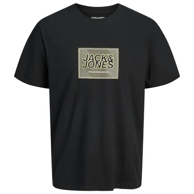 Jack&Jones Übergrößen T-Shirt schwarz JJRAIN Print