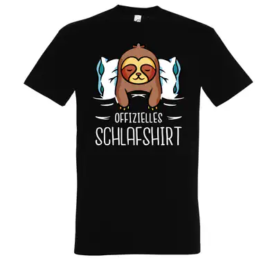 Youth Designz Offizielles Schlafshirt Herren T-Shirt mit Print Lustig Faultier