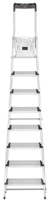 Hailo 8 Stufen Alu-Sicherheits-Haushaltsleiter L80 XXL ComfortLine Stehleiter